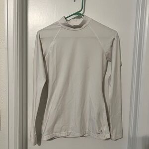 White active mockneck top
